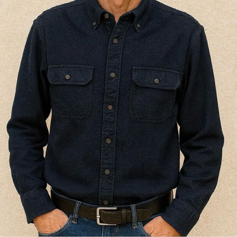 Abercrombie & Fitch Men's Dark Blue Casual Shirt